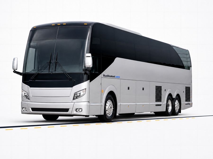 Full-size charter coach bus for rent across the GTA, seats up to 56 passengers